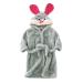Colorful Cartoon hare Children's bathrobe with hood with hood nightwear baby toddler nightgown flannel pajamas thicken plush towel for young girls 1-8 years old (green 6-7 years) 6-7 years green