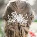 Handmade Silver Bridal Hair Comb Clip | Flower & Crystal Hair Accessories for Brides & Bridesmaids - Buy Online on GoSupps.com