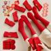 Chinese New Year Red Cotton Lucky Socks 4 Pairs | Rabbit Embroidery Zodiac Stockings | Men Women Spring Festival | Size 36-40 Red-6 - Buy Online on GoSupps.com