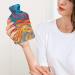 Color Marble Hot Water Bottle with Plush Cover | Hand Warmer for Adults & Children | 26.5x15.3cm | International Shipping Available - Buy Online on GoSupps.com
