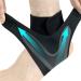 1 Pair Ankle Brace - Compression Sleeve with Adjustable Strap & Comfy Ankle Support Perfect for Sprained Ankle Achilles Tendon Plantar Fasciitis & Sports - Ideal for Men & Women (L)