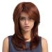 BGHJUE WIG Adult Brown Medium Long Hair Synthetic Hair Wig for Women Blend Human Hair Mix Brown Color Natural Headline Party Wigs