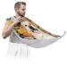 Dog Flower Beard Bib Apron Beard Bib Hair Catcher for Men Shaving and Trimming Non-Stick Waterproof Beard Cape Grooming Cloth with 2 Suction Cups Gifts for Men