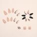 Shop Justotry 24-Piece Leopard Stiletto & Black French Press-On Nails | Glitter Almond Art | Medium Acrylic Fingernails for Women - Buy Online on GoSupps.com