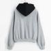 Bigfanshu Womens Tops Casual Long Sleeve Pouch Pocket Pullover Hoodie Top Blouse Gray - Buy Online on GoSupps.com
