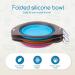 Nobleza 3-Piece Foldable Dog Bowl Set | Silicone Portable Travel Bowls with Carabiners | Leak-Proof Pet Bowls for Dogs & Cats - Perfect for Water & Food - Buy Online on GoSupps.com