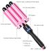 Professional 3 Barrel Curling Iron Hair Waver - 1 Inch Ceramic Curler with LCD Display (Pink) | Perfect for Gorgeous Waves | International Shipping Available - Buy Online on GoSupps.com