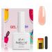 Rechoo Builder Gel-15ML Orange-pink Builder Nail Gel Set with 50pcs Nail Forms Harder Gel Base Builder Gel for Nail Extension Nail Strengthen uv Nail Gel Polish D-Pinkorange