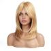 HAIRCUBE Long Golden Blonde Wig for Women - Layered Synthetic Hair Wig with Bangs - Buy Online on GoSupps.com