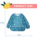 Little Dimsum Long Sleeves Toddler Weaning Bibs - Waterproof Feeding Coverall Set for 6-36 Months | Flower Design - Buy Online on GoSupps.com