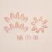 24Pcs Glossy Aurora Glitter Short Almond French Tips False Nails - Reusable Press On Nails with Glue Stickers for Women Girls - Nail Art Accessories - Buy Online on GoSupps.com