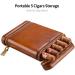 Portable Travel Leather Cigar Humidor Box Leather Cigar Case Cedar Cigar Humidor Case with Humidifier Cedar Wood Lined Black - Buy Online on GoSupps.com