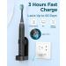 Electric Toothbrush with 6 Brush Heads Electric Toothbrushes Fast Charge 3 Hours Last 60 Days Rechargeable Electric Toothbrush for Adults and Kids (Black) Black 1 count (Pack of 1) - Buy Online on GoSupps.com