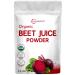 Organic Beet Root Powder, 2 Pounds, Cold Pressed and Water Soluble, Beet Juice Pre-Workout Concentrated Powder, Contains Natural Nitrates Acid for Energy & Immune System Support, Non-GMO 2 Pound (Pack of 1)