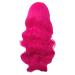 MapofBeauty Hot Pink 28-Inch Long Curly Synthetic Wig with Side Bangs for Women - Buy Online on GoSupps.com