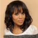 DUOUPA Body Wave Human Hair Wig with Bangs - Short Wavy Bob, Brazilian Virgin Hair, Natural Color - 12 Inch | 150% Density for Black Women - Buy Online on GoSupps.com