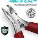 Professional Podiatrist Toenail Clippers for Thick & Ingrown Nails - Curved Blade Grooming Tool for Men & Seniors (Red) - Buy Online on GoSupps.com