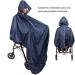 Poncho Raincoat for Wheelchair Hooded Reflective Strips Waterproof Windproof Lightweight for Elderly and Patient (Dark Blue) - Buy Online on GoSupps.com