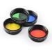 Solomark 1.25 Inch Telescope Eyepiece Color Filter Set - Yellow, Red, Blue, Green - 4pcs - Buy Online on GoSupps.com