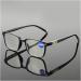 High-Resolution Anti-Blue Light Resin Reading Glasses for Men & Women - Retro Square Frame Silver Eded Black Size 3.50 - Buy Online on GoSupps.com