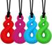 Chew Necklaces for Sensory Kids Sensory Chew Necklaces for Boys and Girls with Autism ADHD SPD Chewing or Special Needs Silicone Chewy Necklace Sensory Toys for Adults Teens 4 Pack