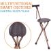 Walking Stick with Seat Multifunctional Smart Walking Stick Stool Aluminum Alloy Old Lighting Flashing Alarm Crutches Swivel Chair Copper - Buy Online on GoSupps.com