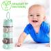 Vicloon Baby Milk Powder Dispenser - Portable 4-Layer Twist-Lock Container for Kids - Stackable Snack Storage - Green/Grey - Buy Online on GoSupps.com