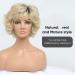 Bestung 613 Blonde Short Curly Wavy Wig with Bangs for Middle-Aged Women - Premium Synthetic Fashion Hair (Pack of 1) - Buy Online on GoSupps.com