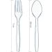 400pcs Disposable Clear Plastic Silverware Set - 200 Forks and 200 Spoons - Supernal Crystal Cutlery - Buy Online on GoSupps.com