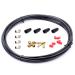 Farbetter 2500mm Bicycle Hydraulic Disc Brake Hose Complete Kit for Shimano BH59 System Included 4PCS Lever Covers, 4PCS Compression Nuts, 6PCS Protective sleeves, 5PCS Oliver and 5PCS Inserts (Black)