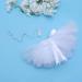 Amosfun Infant Tutu Skirt with Floral Headband | Baby Newborn Apparel Photography Prop | White | 17.5x12x0.1cm - Buy Online on GoSupps.com