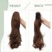 Buy Sego 45cm Ponytail Hair Extension - Voluminous Clip-In Wavy Synthetic Hair in White Brown | International Shipping - Buy Online on GoSupps.com