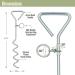 Milestone Camping 31690 Outdoor Corkscrew Tie Out Stake / Keyring Attachment / Tether Pets and Tents / Ideal for Camping Hiking Fishing and More - Buy Online on GoSupps.com