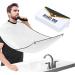 Beard Bib Beard Apron Beard Gather Shaving and Trimming Non-Stick Grooming Cloth with 2 Suction Cups Best Gifts for Men
