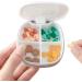 Portable Pill Organizer - Small Pill Case for Purse & Pocket | Daily 4x Pill Box for Vitamins & Supplements (3 PCS - Buy Online on GoSupps.com