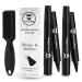 4-Tip Beard Pencil Filler for Men (2 pack) - Updated Beard Filling Pen Kit with Brush, Long Lasting Waterproof Beard Pen - Fill, Shape, & Define Your Beard - Striking Viking, Black (2 Pens) Black 3 Piece Set