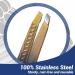 Andibro Eyebrow Hair Removal Tweezers Stainless Steel Precision Eyebrow Pluckers Non-Slip Handles No Gaps Professional Flat Tip for Ingrown Facial Hair Lashes Home Men Women Beauty Salon(slanted tip) - Buy Online on GoSupps.com