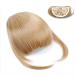 Bangs Hair Clip Synthetic Clip in Hair Bangs Extension French Bang Hairpiece Clip in Thick Natural Full Front Neat Bangs with Temple for Women Girls Bangs Clip in Hair (Color : 0015 Size : 15cm) 15cm 0015