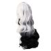 Mapofbeauty 26 Inch Half Black Half White Body Wave Wig - Synthetic Cosplay Hair Fibers - Buy Online on GoSupps.com
