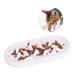 Upgraded Slow Feeder Cat Bowls, Fun Pet Feeder Bowl Stopper,Interactive Bloat Stop Cat Feeder,Durable and Prevents Obesity Improves Digestion Pet Bowl white fish bone design
