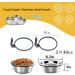 Elevated Dog Bowls 2*48 Oz - Wall Mounted Raised Stand for Medium Large Dogs - Adjustable Height Metal Pet Bowls - Stable & Comfortable Feeding - Collapsible Design - Buy Online on GoSupps.com
