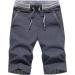 Makalon Men's Summer Workout Track Shorts with Pockets - Grey, Large | Elastic Band, Casual Sports Running Pants - Buy Online on GoSupps.com