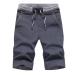 Makalon Workout Track Shorts with Pockets Mens Summer Solid Color Pants Elastic Band Loose Casual Sports Running Grey Large