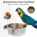 3 Pieces Bird Feeding Dish Cups Stainless Steel Parrot Feeding Cups Animal Cage Water Food Bowl Bird Cage Cups Holder with Clamp Holder for Bird Parrot Small Animal - Buy Online on GoSupps.com