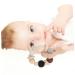 Jojofuny Wooden Baby Teething Toy - Silicone Animals Teether for Babies 0-6 Months - Buy Online on GoSupps.com