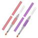Fingertoys dual-ended polygel brush 2 in 1 nail design acrylic uv gel dual-ended poly gel brush poly gel brush & picker nail tools accessible for acrylic nails extension (violet+ pink)