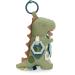 Itzy Ritzy Bitzy Bespoke Link & Love Activity Toy for Stroller  Car Seat or Activity Gym  Features Crinkle Sounds  Clinking Rings  Grosgrain Ribbons & Textured Materials  Dinosaur