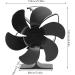High-Efficiency Aluminum Stove Fan - Self-Starting 6-Blade Heat-Powered Fan for Home | 152mm Diameter - Buy Online on GoSupps.com