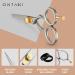 ONTAKI 3-Piece Scissors Set: Japanese Steel Beard & Mustache Scissors, Facial Grooming Nose Hair Scissors - Curved and Rounded Tips - Buy Online on GoSupps.com