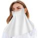 UV Protection Face Masque | Neck Gaiter Sun Masque Full Face Shield UV Masque Sunscreen Masque Sun Face Cover Breathable Face Scarf Cover for Men Women White - Buy Online on GoSupps.com